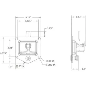 L8815 Caja de herramientas con pestillo de mango en T con_6
