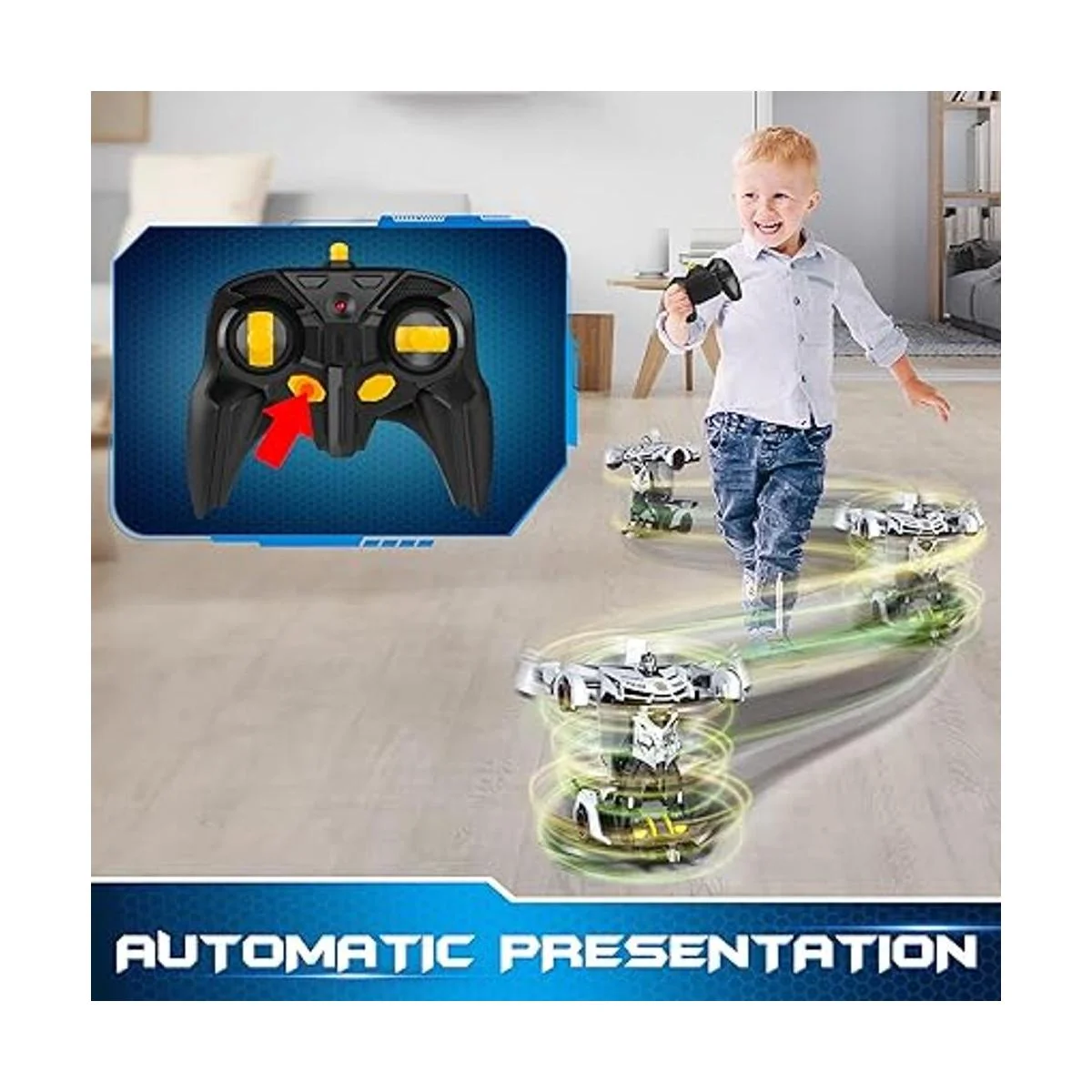 FDJ Auto de control remoto Transforma robot de_5