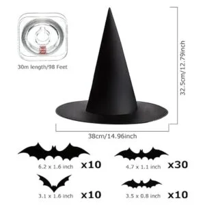 20 piezas de sombrero de bruja de Halloween sombrero de_6
