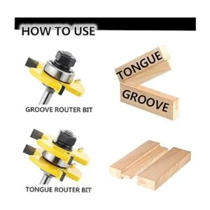 NC NC Juego de 2 brocas de fresado de madera para_3