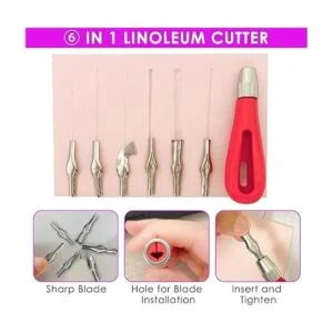 WerkWeit 12 piezas Bloques de tallado de goma con_5