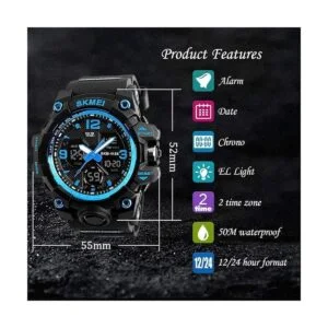 LYMFHCH Reloj deportivo analógico para hombre LED_4