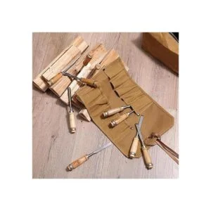 Bolsa de herramientas de lona encerada resistente para_7