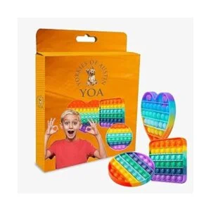 YOA 3 piezas Push Pop Bubble Fidget juguete sensorial_2