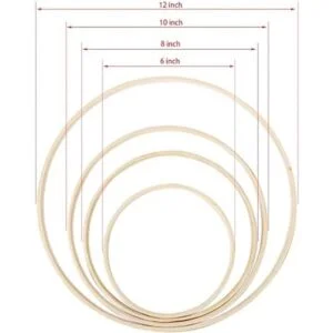 Paquete de 12 arracadas florales de bambú de madera_2