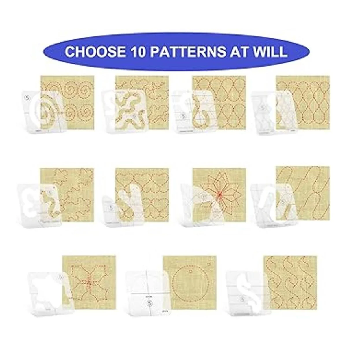 Juego de 12 plantillas de acolchado de movimiento libre_3