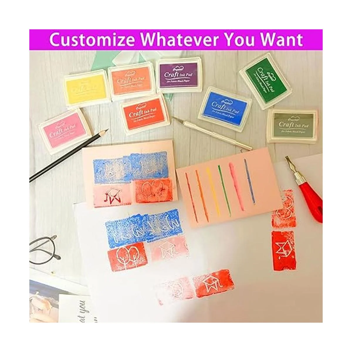 WerkWeit 12 piezas Bloques de tallado de goma con_6