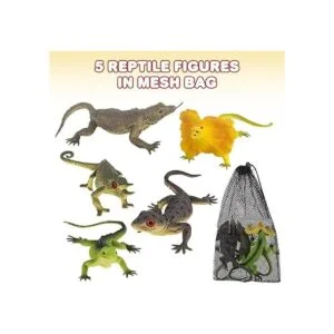 ArtCreativity Figuras de reptiles en bolsa de malla_2