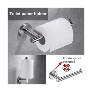 Soporte de papel higiénico de níquel cepillado juego de 2_4