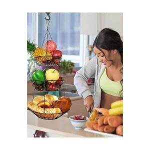 WILLIZTER Cesta colgante de 3 niveles con ganchos_4