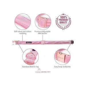 ARING PET Collares de terciopelo para perro con pajarita_2