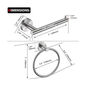 Soporte de papel higiénico de níquel cepillado juego de 2_7