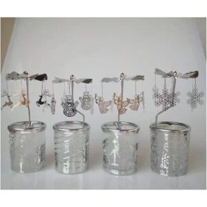 Portavelas giratorio de carrusel de ángel portavelas_5