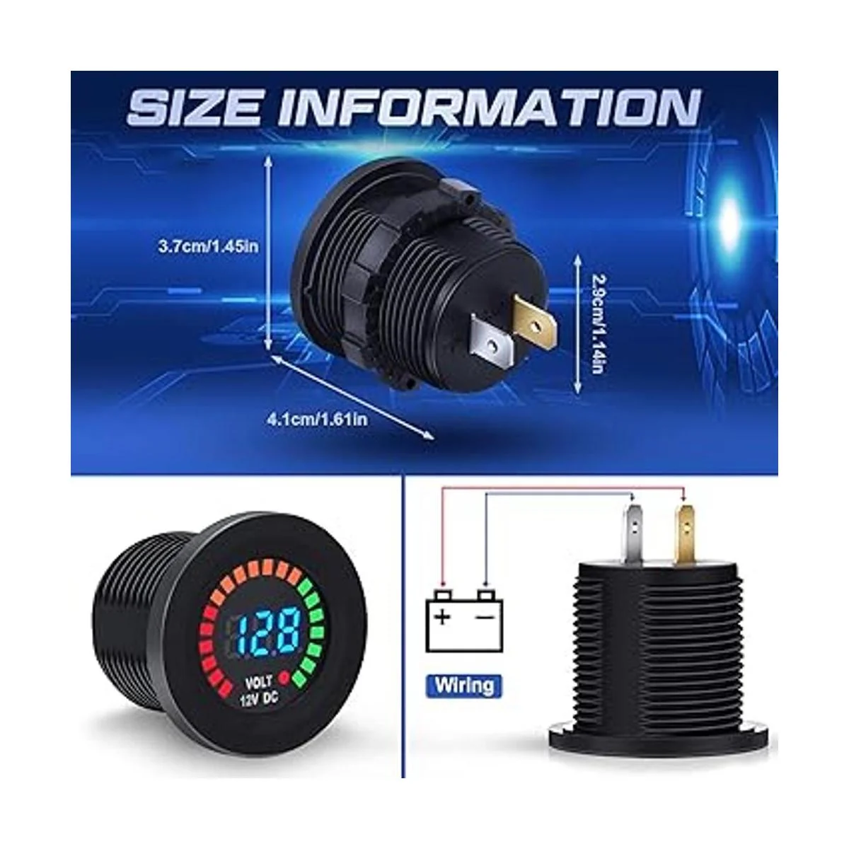 Frienda 2 unidades de corriente continua de 12 V con_2