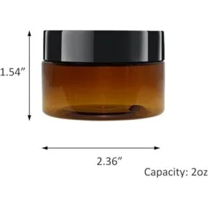 ZMYBCPACK Paquete de 24 tarros de plástico ámbar con_2