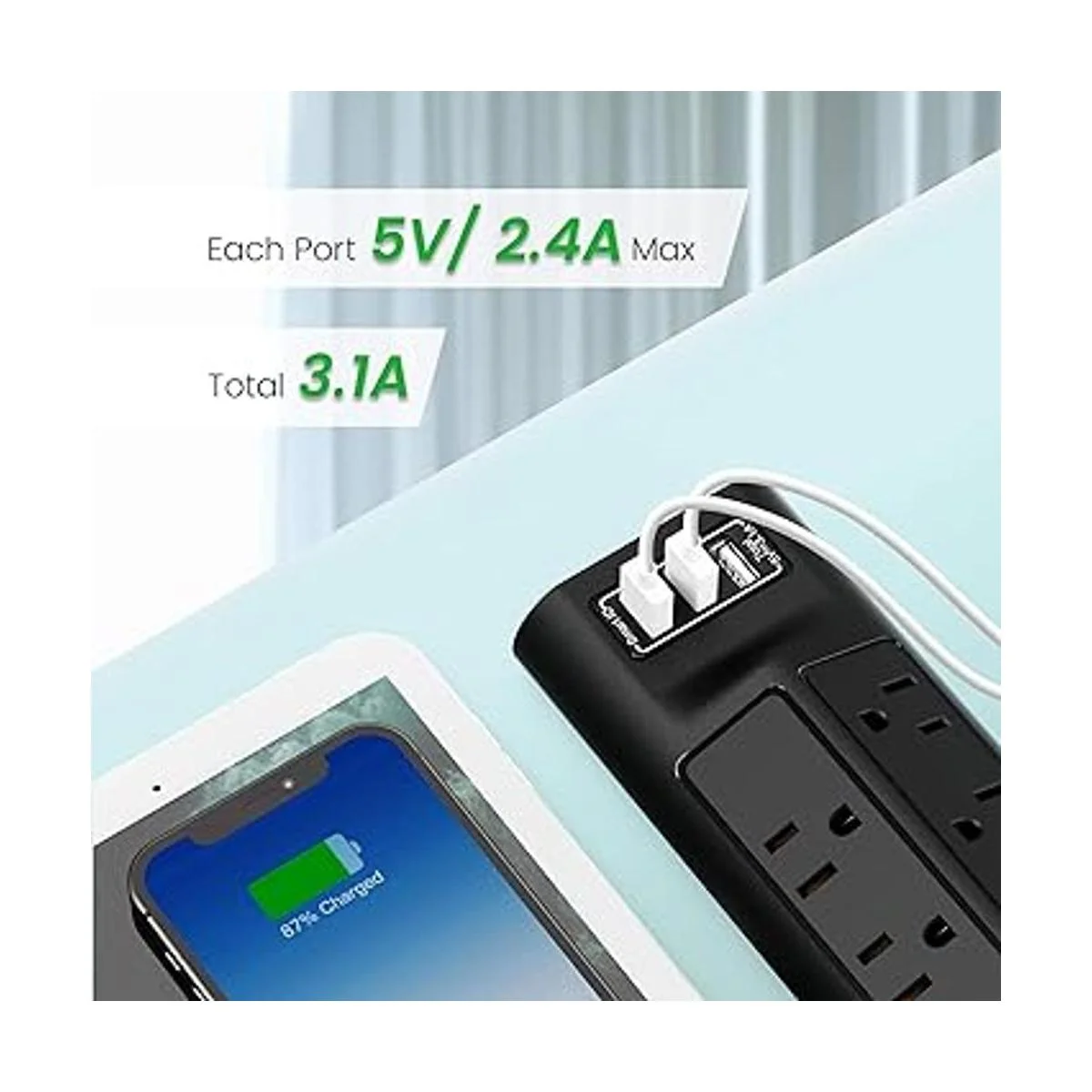 SUPERDANNY Barra de alimentación con protección contra_5