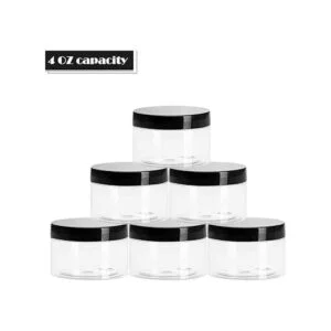 Qeirudu Tarros de plástico de 4 onzas con tapas paquete_3