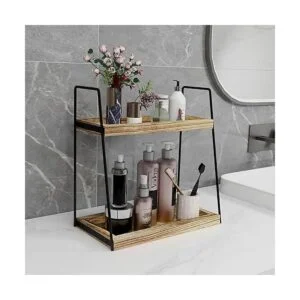 Dorhors Organizador de encimera de baño de 2 niveles_2
