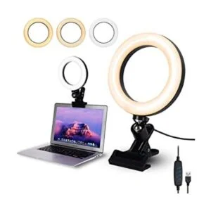 Iluminación de videoconferencia anillo de luz para selfie_1