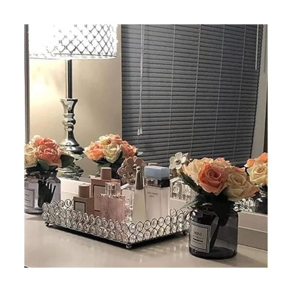 Hedume Bandeja de maquillaje cosmético de cristal bandeja_6