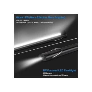 ORHOMELIFE Luz de trabajo LED recargable linterna LED_4