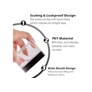 Qeirudu Tarros de plástico de 4 onzas con tapas paquete_4