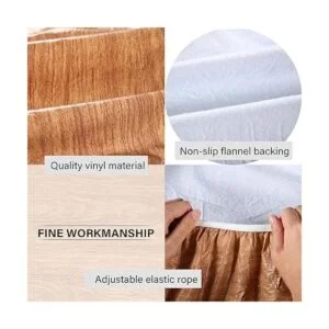 Mantel ajustable de vinilo de 3 piezas para mesa y banco_4