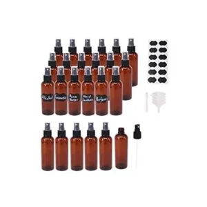 BPFY Paquete de 24 botellas de aerosol de plástico ámbar_1