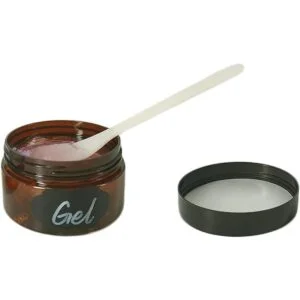 ZMYBCPACK Paquete de 24 tarros de plástico ámbar con_3