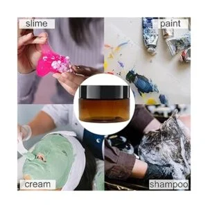 ZMYBCPACK Paquete de 24 tarros de plástico ámbar con_4