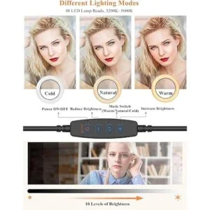 Iluminación de videoconferencia anillo de luz para selfie_2