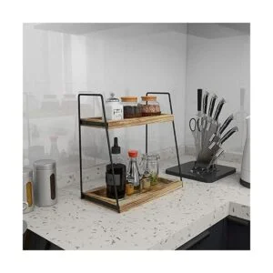 Dorhors Organizador de encimera de baño de 2 niveles_3