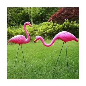 JOYIN Juego de 6 pequeñas estacas de flamenco rosa para_3