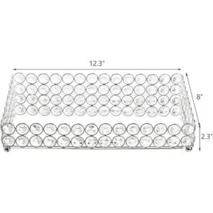 Hedume Bandeja de maquillaje cosmético de cristal bandeja_4