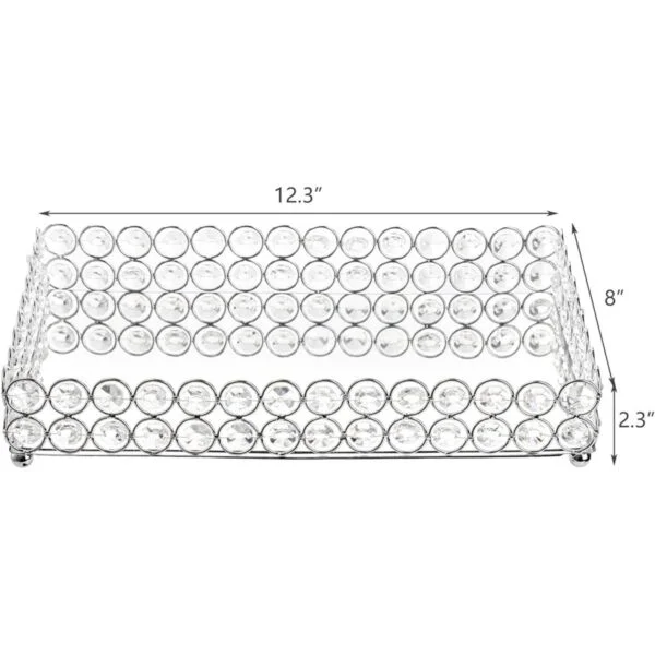 Hedume Bandeja de maquillaje cosmético de cristal bandeja_4