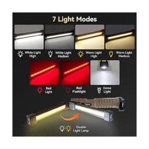 Durapower Luz de trabajo mecánica LED recargable de 800_2