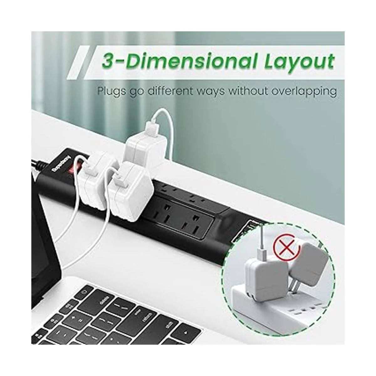 SUPERDANNY Barra de alimentación con protección contra_2