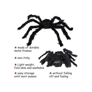 Decoración de araña peluda de Halloween 4 piezas de_4