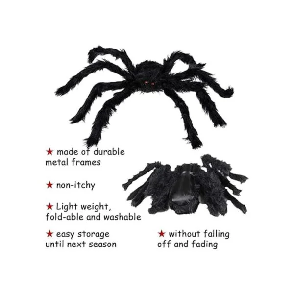 Decoración de araña peluda de Halloween 4 piezas de_4