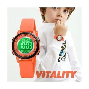 Gosasa Reloj de pulsera para niños con luz LED de silicona_4