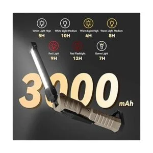 Durapower Luz de trabajo mecánica LED recargable de 800_3