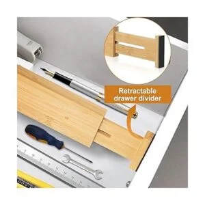 Ryqtop Organizadores divisores de bambú para cajones_4