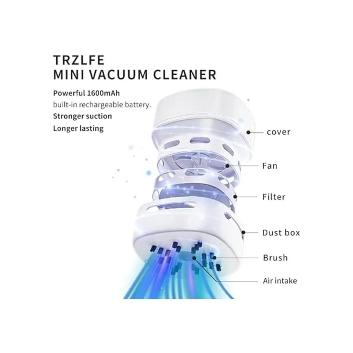 TRZLIFE Aspiradora de escritorio mini aspiradora de_2