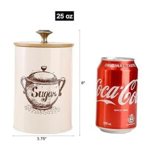 YOUEON Juego de 3 recipientes de cocina de metal con tapa_2