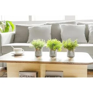 Mkono Mini plantas falsas en macetas de metal galvanizado_3