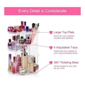 Easyhouse Organizador de maquillaje giratorio de 360_3