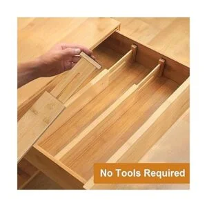 Ryqtop Organizadores divisores de bambú para cajones_5
