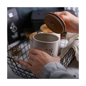 YOUEON Juego de 3 recipientes de cocina de metal con tapa_5