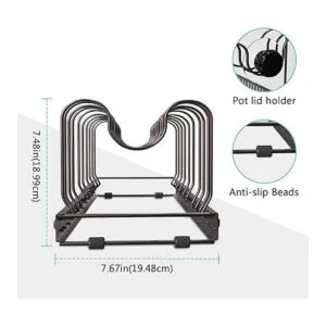 Puricon Organizador expandible de ollas y sartenes para_5
