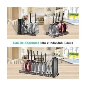 Puricon Organizador expandible de ollas y sartenes para_2